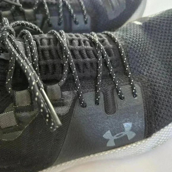 Under Armour Project Rock 2 black and white men's shoes size 9 - Picture 4 of 12